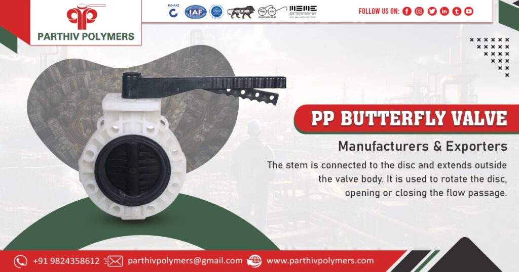 Supplier of PP Butterfly Valve in Rajasthan