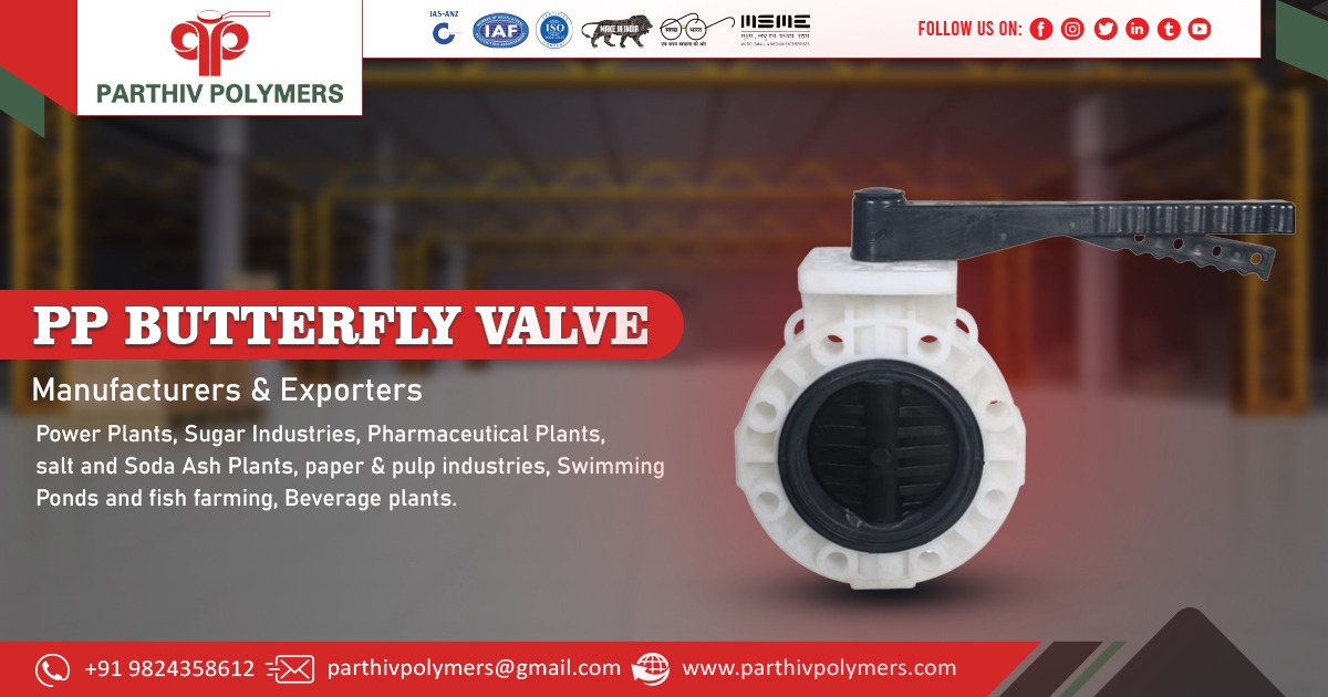 Supplier of PP Butterfly Valve In Punjab