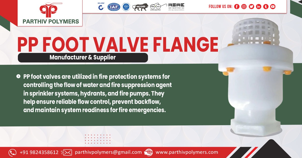 PP Foot Valve Flange Supplier in Jalandhar