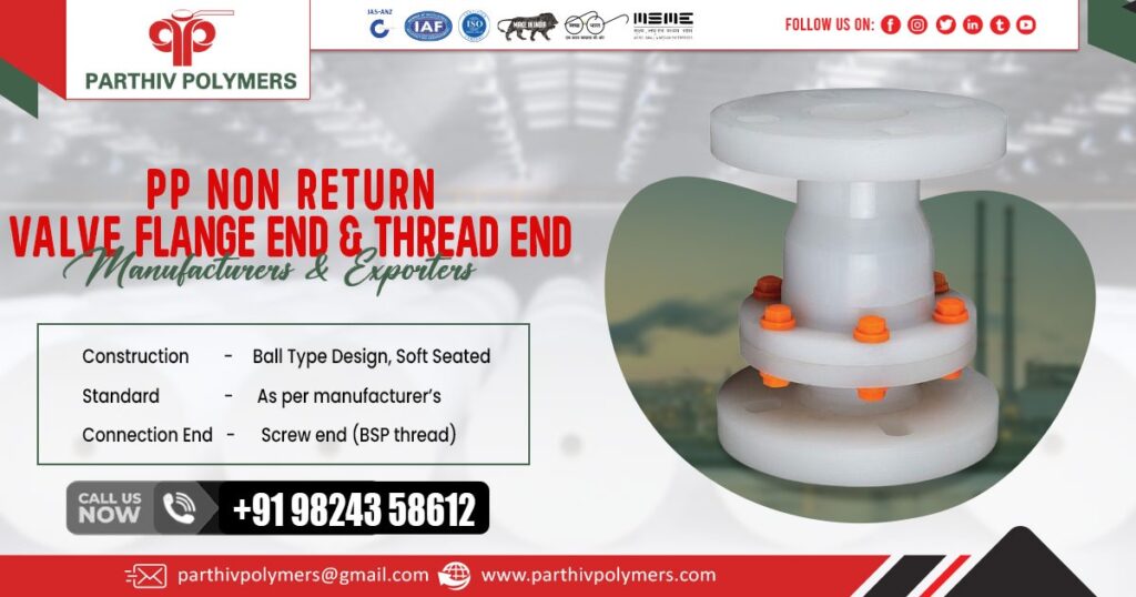 PP Non Return Valve Flange and Thread Flange in Andhra Pradesh