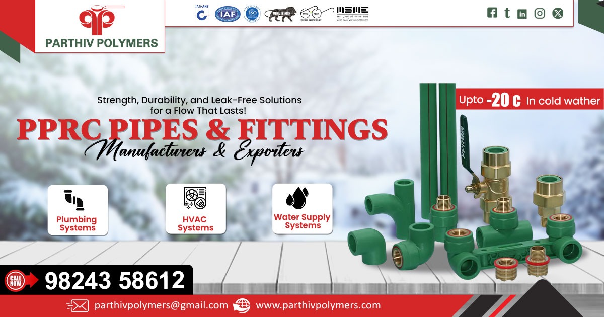 Supplier of PPRC Pipe and Fittings in Rajasthan