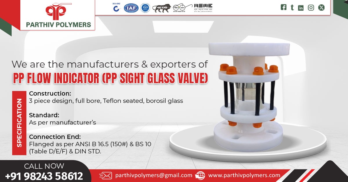 Supplier of PP Sight Glass Valve in Andhra Pradesh