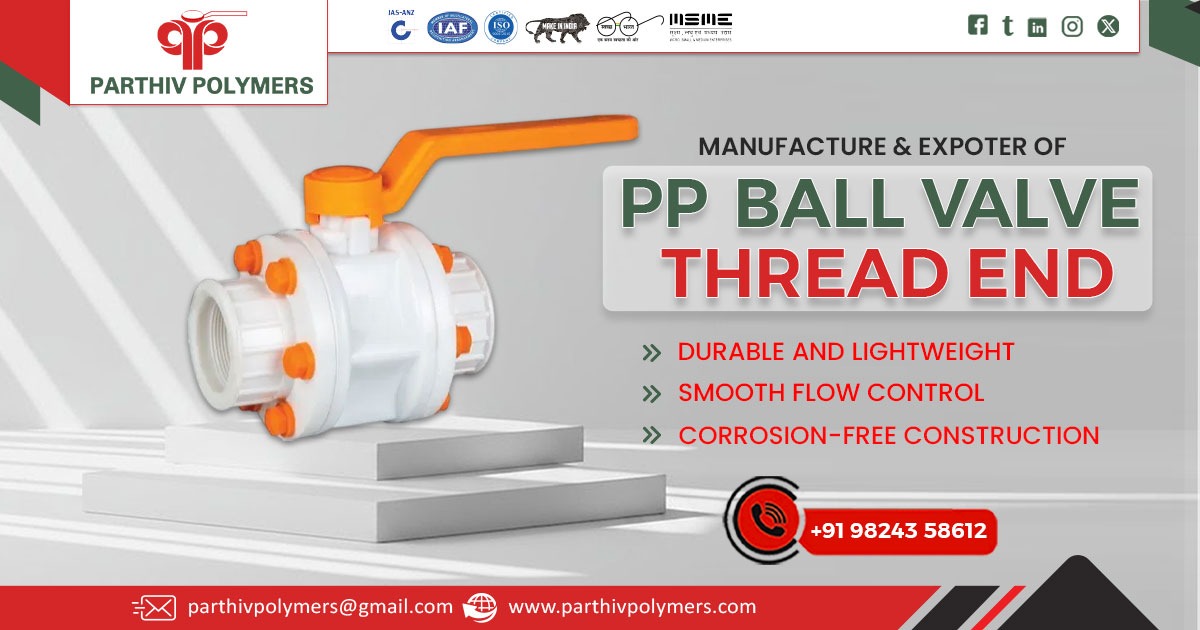 PP Ball Valve Thread End Supplier in Maharashtra