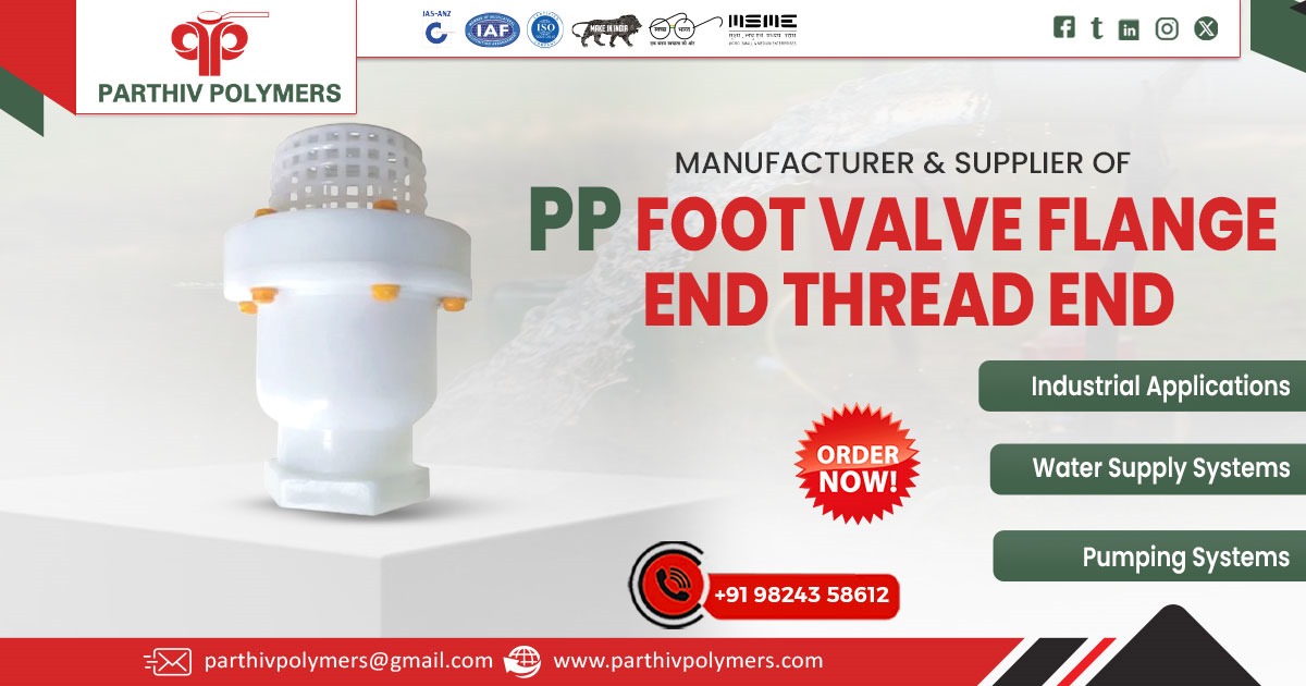 PP Foot Valve Flange End Thread End in Rajasthan