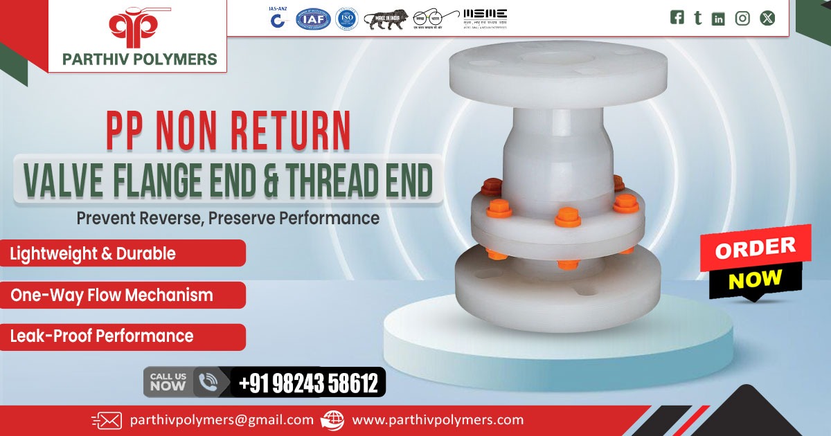 PP Non Return Valve Flange and Thread End in West Bengal