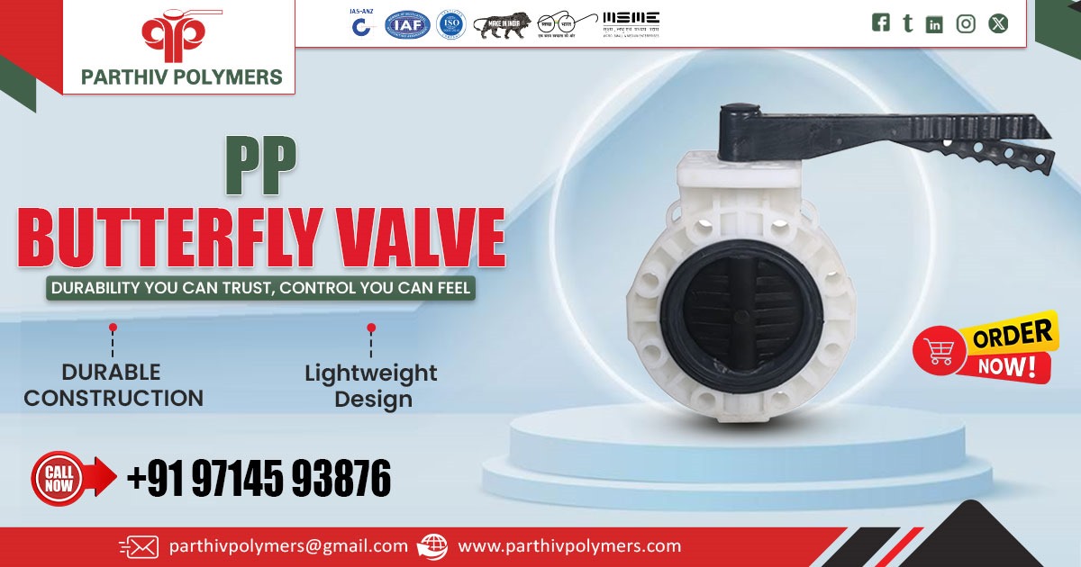 Supplier of PP Butterfly Valve in Gujarat