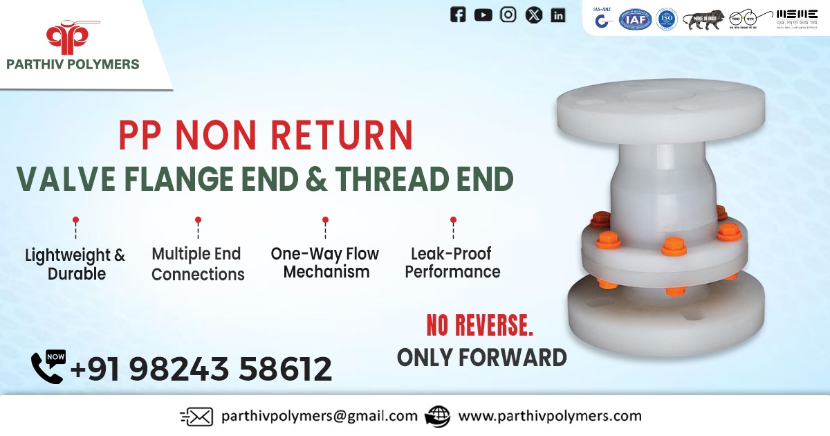 PP Non Return Valve Flange and Thread End in Maharashtra