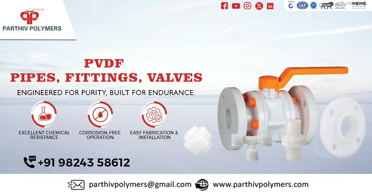 High-Quality PVDF Pipes, Fittings and Valves for Industrial Use