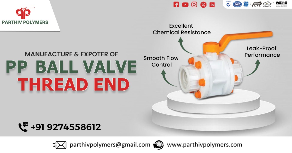 Supplier Of PP Ball Valve Thread End in Punjab