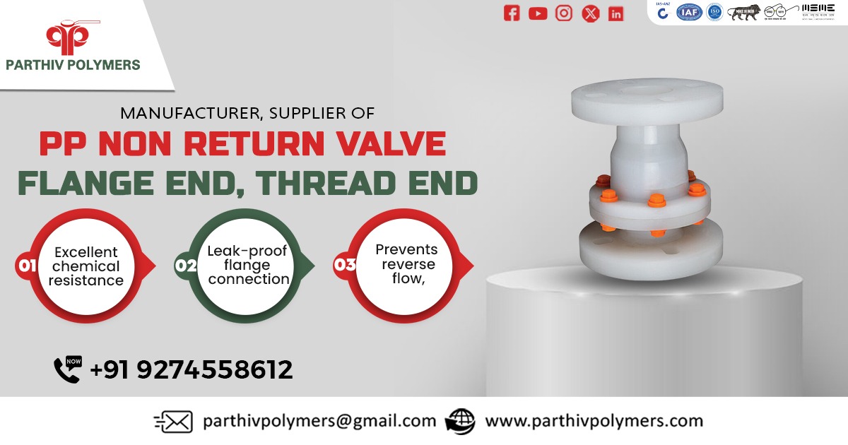 PP Non Return Valve Flange End and Thread End in Jharkhand