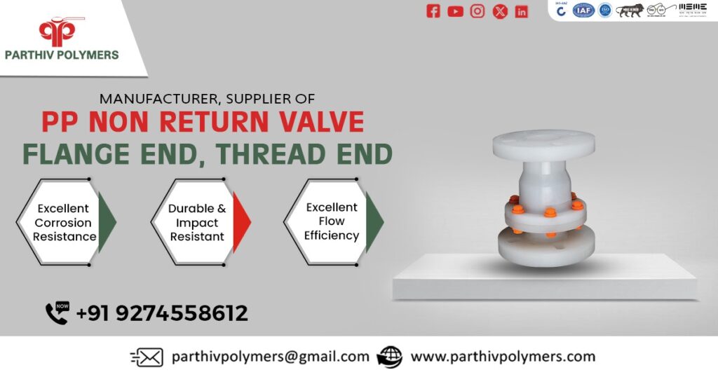 PP Non Return Valve Flange End, Thread End in Gujarat