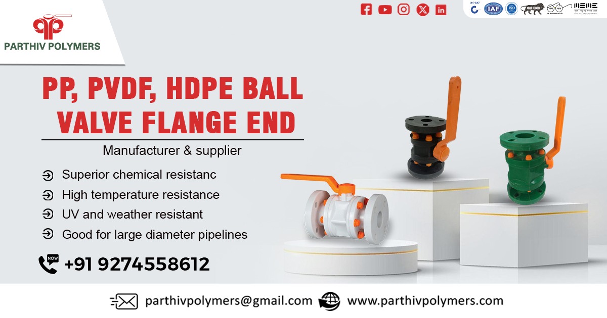 PP PVDF HDPE Ball Valve Flange End Supplier in Odisha