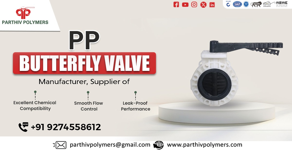 PP Butterfly Valve in Haryana for industrial flow control