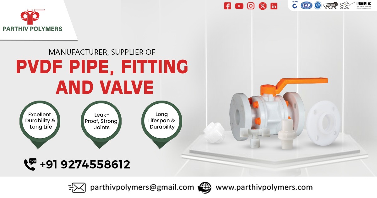 Best PVDF Pipe, Fitting and Valve in Gujarat by Parthiv Polymers