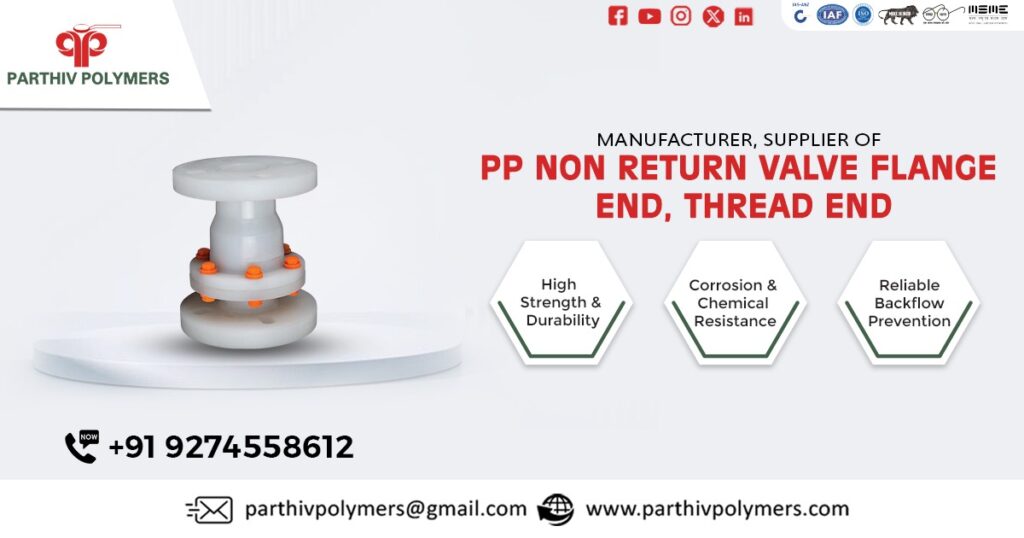 PP Non Return Valve Flange End, Thread End in Haryana