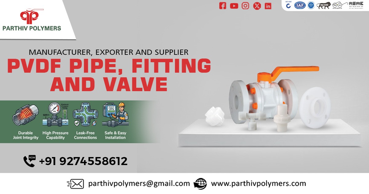 Premium Quality PVDF Pipe Fitting and Valve in Haryana by Parthiv Polymers