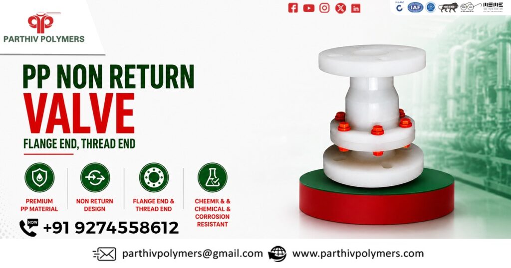 PP Non Return Valve Flange End, Thread End In Assam