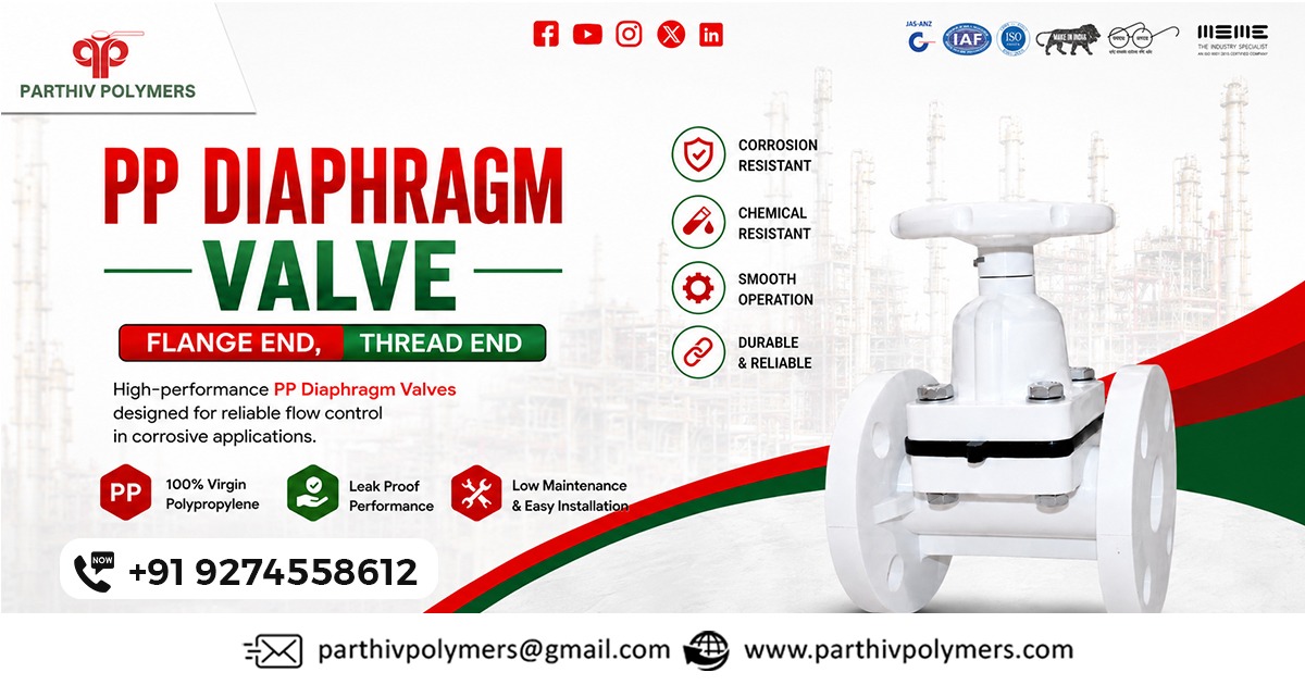 PP Diaphragm Valve Supplier in Kerala for Industrial Applications