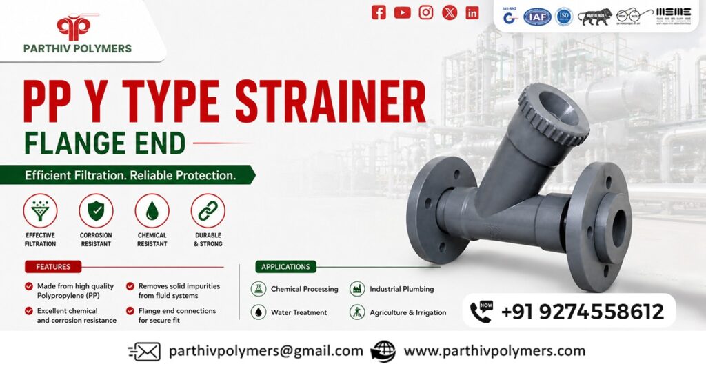 PP Y Type Strainer Flange End Supplier In West Bengal