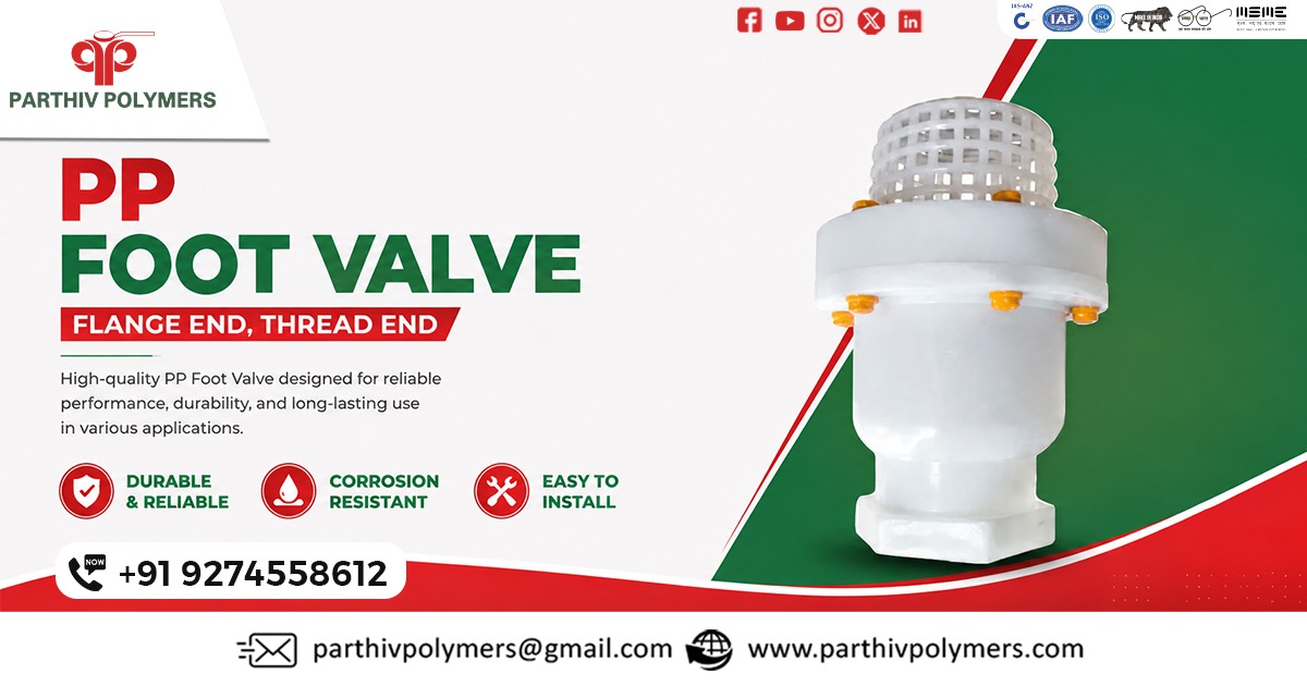 PP Foot Valve Flange End, Thread End Supplier In Sikkim