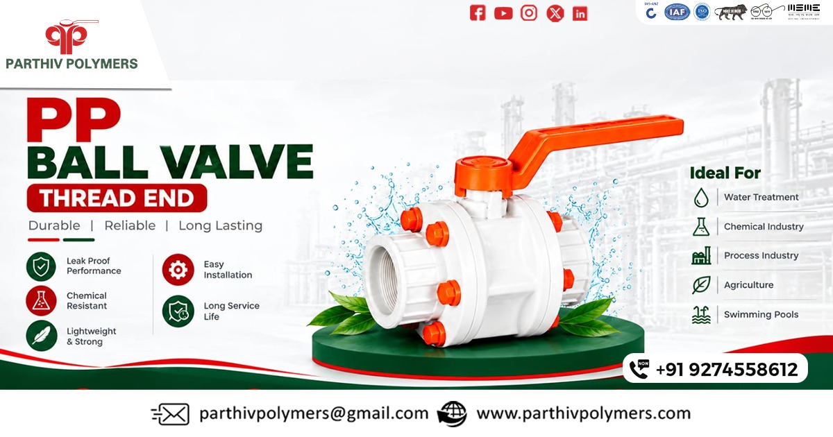 PP Ball Valve Thread End Manufacturer and Supplier In India
